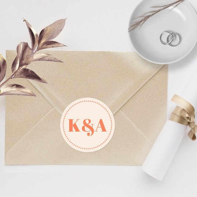 Nostalgic Charm Retro Wedding Classic Round Sticker (Creator Uploaded)