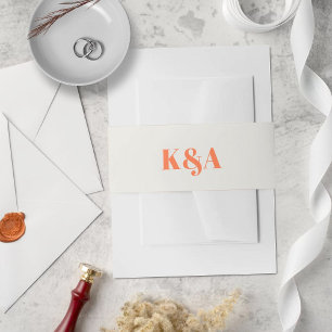 Nostalgic Charm Retro Wedding Invitation Belly Band