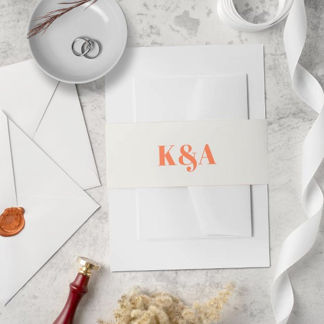 Nostalgic Charm Retro Wedding Invitation Belly Band (Creator Uploaded)