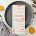 Nostalgic Charm Retro Wedding Menu<br><div class="desc">Celebrate in style with these very trendy 70's retro style wedding menu cards. This design is easy to personalise with your special event wording and your guests will be thrilled when they see these fabulous menus. Matching items can be found in the collection.</div>