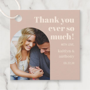 Nostalgic Charm Retro Wedding Photo Favour Tags