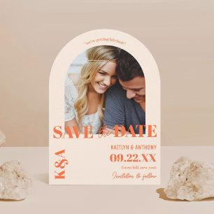 Nostalgic Charm Retro Wedding Save The Date