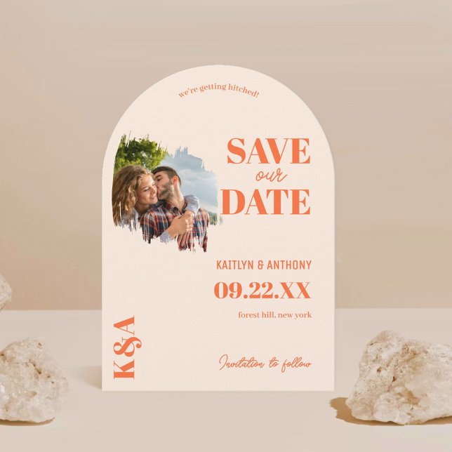 Nostalgic Charm Retro Wedding Save The Date (Creator Uploaded)