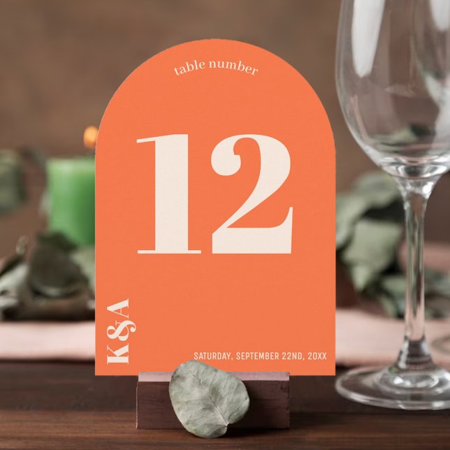 Nostalgic Charm Retro Wedding Table Number Card (Creator Uploaded)