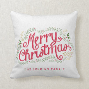 Nostalgic Christmas Holiday Custom Throw Pillow