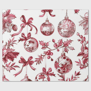 Nostalgic Christmas Red Wrapping Paper