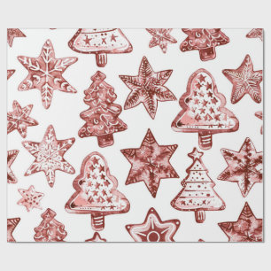 Nostalgic Christmas Red Wrapping Paper