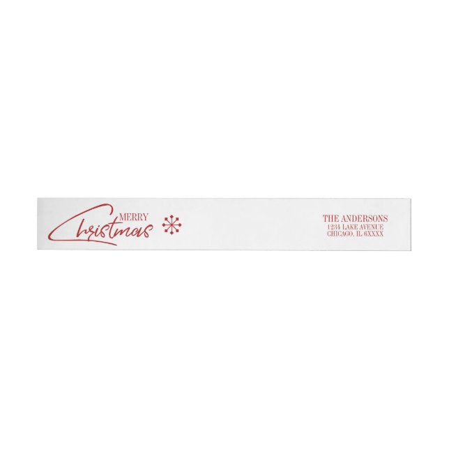 Nostalgic Christmas Script Holiday Address Label (Individual)