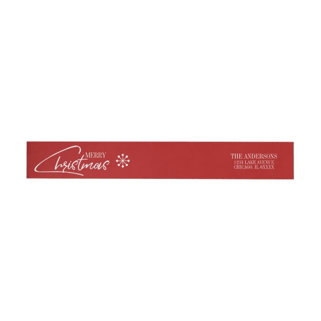 Nostalgic Christmas Script Holiday Address Label (Individual)