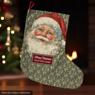 Nostalgic Christmas Stocking Vintage Old Fashioned