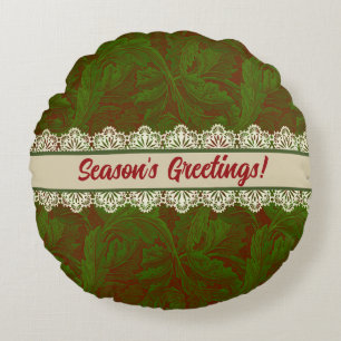 Nostalgic Classic William Morris Pattern Holiday Round Cushion