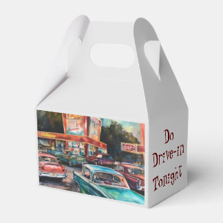Nostalgic Era Drive-in Graphic Print Favour Box
