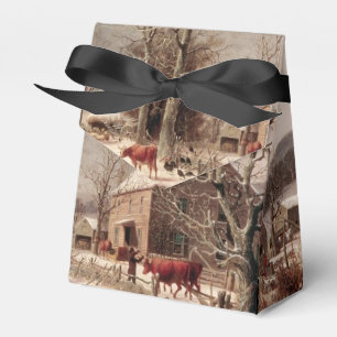 Nostalgic Farm Landscape in Winter Favour Box