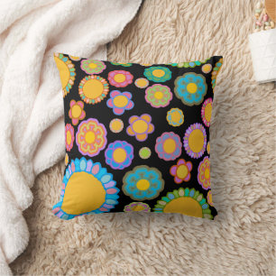 Nostalgic Flora Black Cushion
