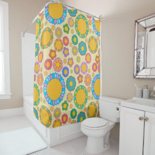 Nostalgic Flora Cream Shower Curtain