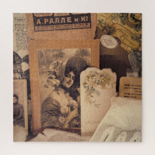 Nostalgic Glamour: Vintage Russian Portraits. Jigsaw Puzzle