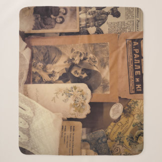 Nostalgic Glamour: Vintage Russian Portraits. Sherpa Blanket