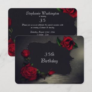Nostalgic Gothic Love Birthday Invitation