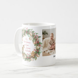 Nostalgic Grandparents Baby First Christmas Photo Coffee Mug