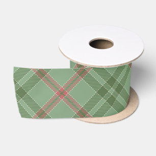 Nostalgic Green Christmas Satin Ribbon