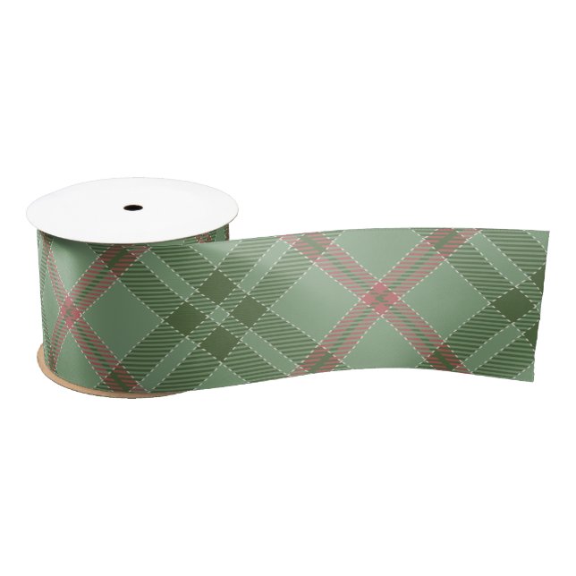 Nostalgic Green Christmas Satin Ribbon (Spool)