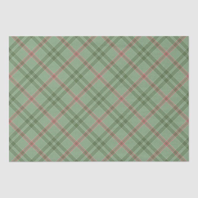 Nostalgic Green Christmas Tissue Paper (Front)