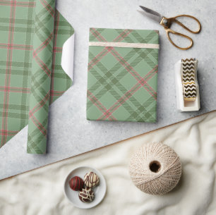 Nostalgic Green Christmas Wrapping Paper