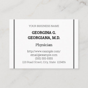 Nostalgic Healthcare Professional Business Card