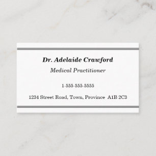 Nostalgic, Healthcare Professional Business Card