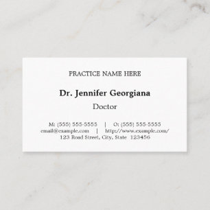 Nostalgic, Heathcare Professional Business Card