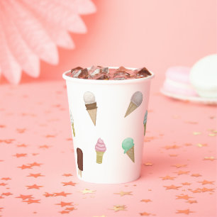 Nostalgic Ice Cream Parlour Birthday Party Paper Cups