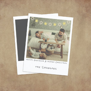 Nostalgic Instant Photo Hanukkah/Christmas Holiday Card