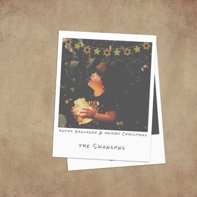 Nostalgic Instant Photo Hanukkah/Christmas Holiday Card (Creator Uploaded)