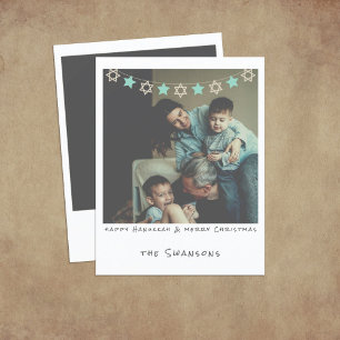 Nostalgic Instant Photo Hanukkah/Christmas Holiday Card