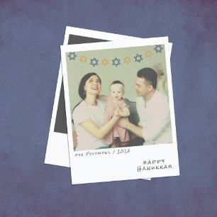 Nostalgic Instant Photo Hanukkah Holiday Card
