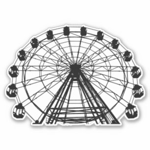 Nostalgic Joyride - Ferris Wheel Silhouette