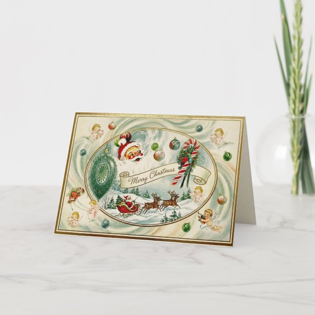 Nostalgic Kitschmas  Holiday Card (Front)