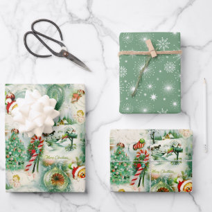 Nostalgic Kitschmas  Wrapping Paper Sheet