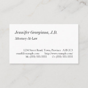 Nostalgic Law Professional Business Card