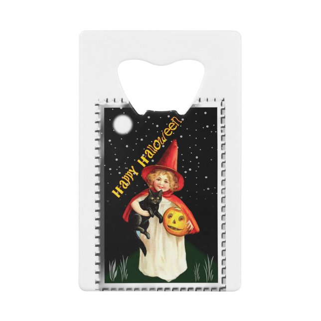 Nostalgic Little Girl, Jack-o’-lantern and Cat (Front)