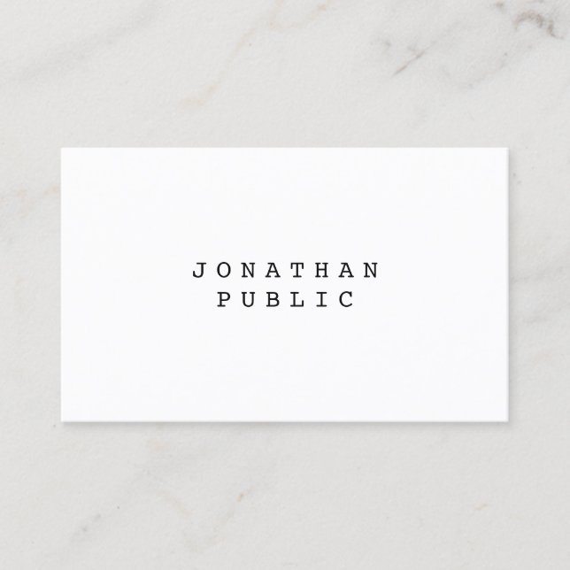 Nostalgic Look Elegant Simple Template Retro Cool Business Card (Front)