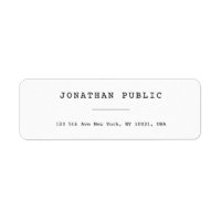Nostalgic Look Template Simple Return Address
