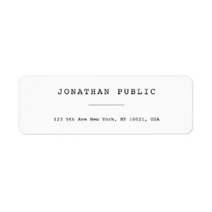 Nostalgic Look Template Simple Return Address Label
