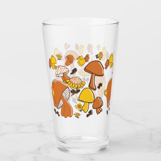 Nostalgic Mushroom Pattern Glass (Front)