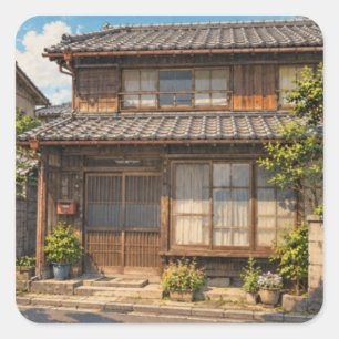 Nostalgic Old Japanese Folk House Sticker