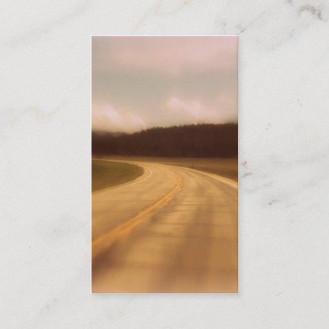 Nostalgic Open Road Funeral Prayer Card Vertical (Front)