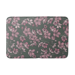 Nostalgic Pink Floral French Country Bath Mat