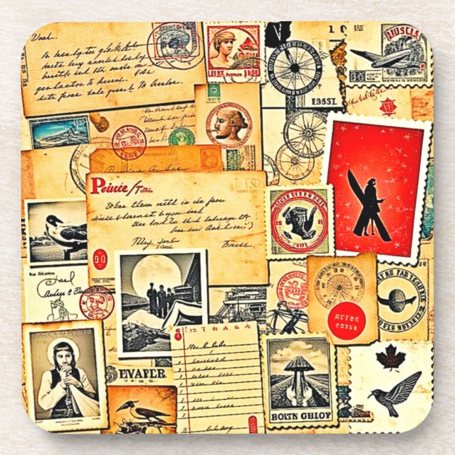Nostalgic Postal Design Coaster (Front)