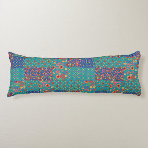 Nostalgic Prints Faux Patchwork Body Pillow