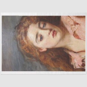 Nostalgic Redhead Girl Tissue Paper